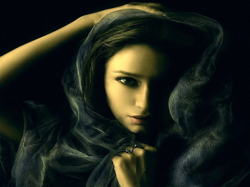 Woman with Dark Scarf