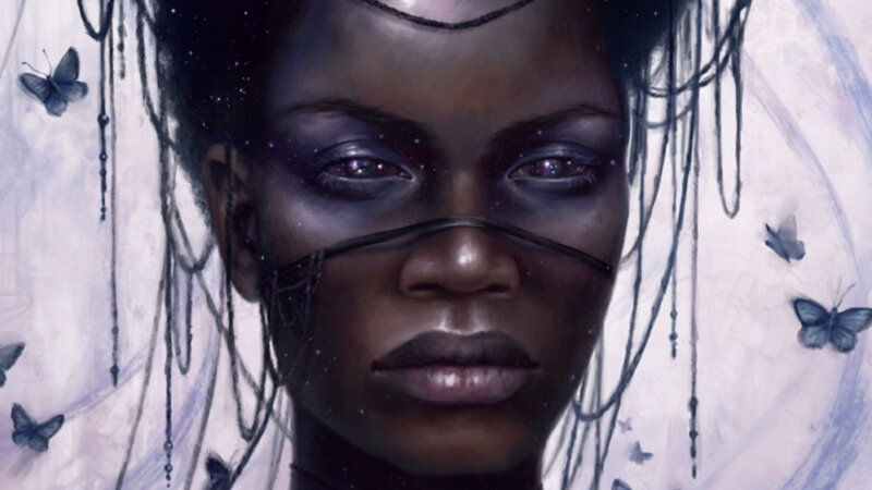 Woman with Dark Skin — Black