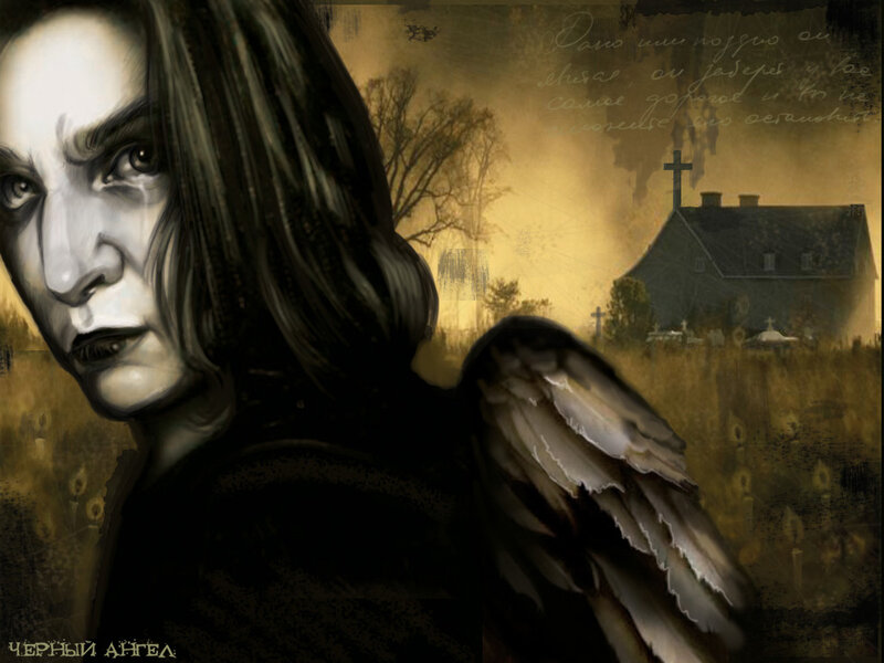 Woman with Dark Wings — Brown, Dramatic, Somber