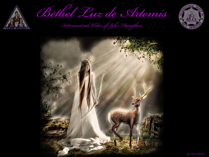 Woman with Deer in Forest