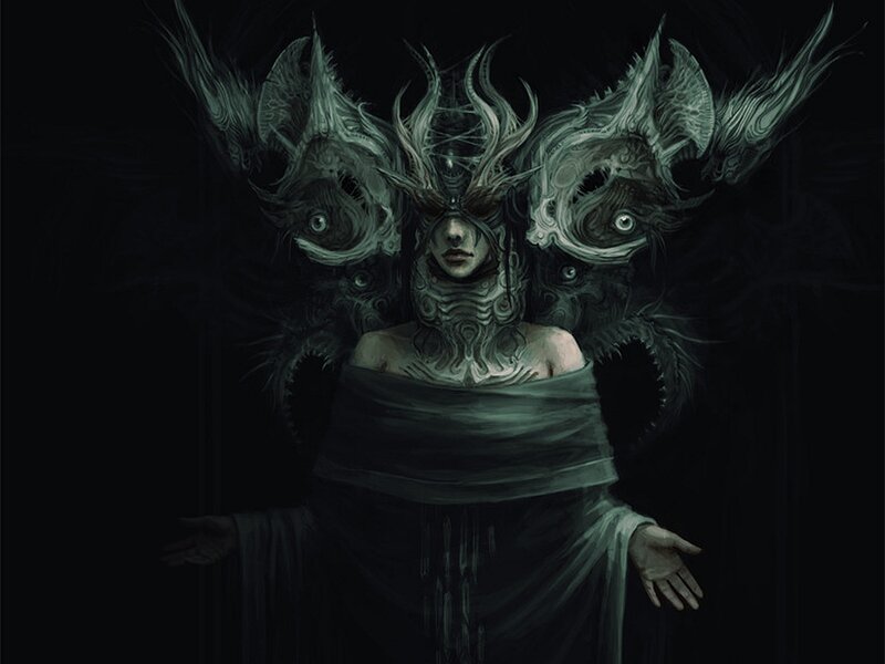 Woman with Demonic Wings — Black