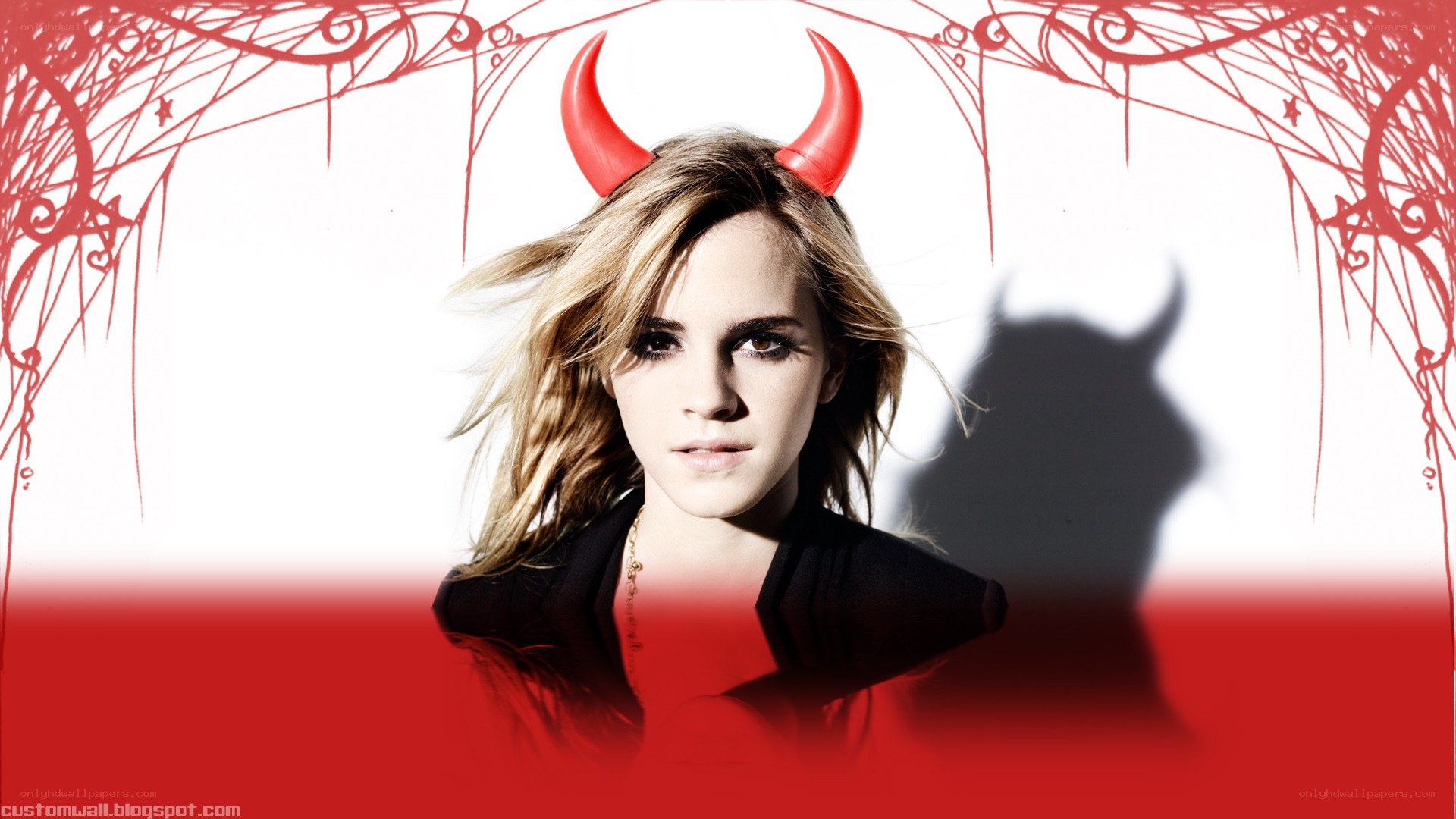 woman with devil horns