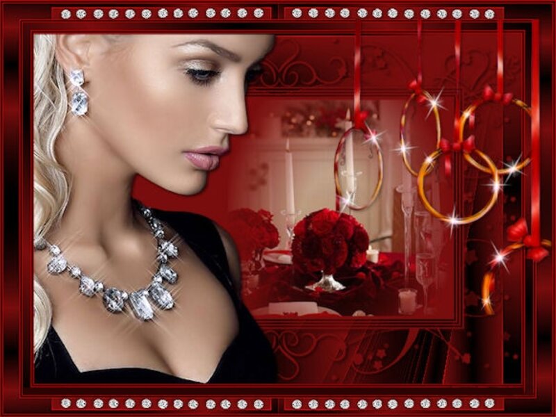 woman with diamond jewelry