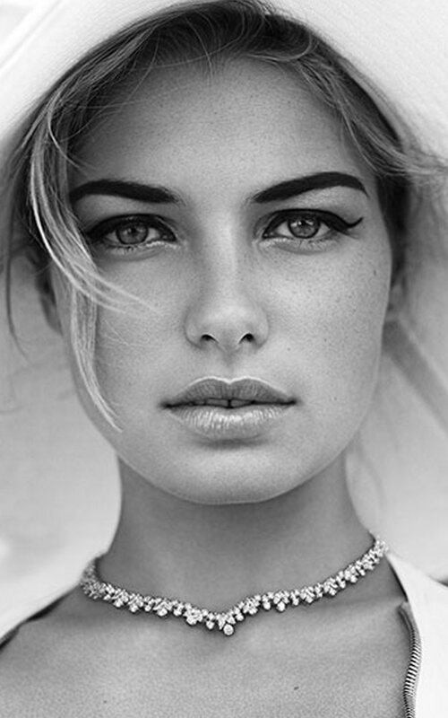 woman with diamond necklace