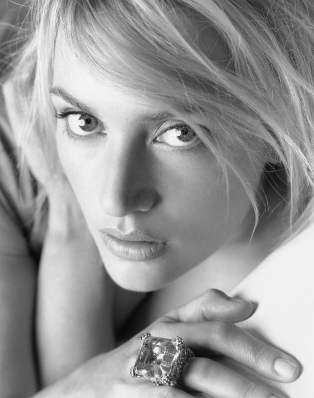 woman with diamond ring