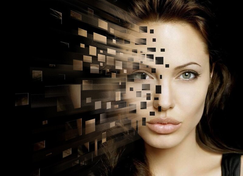 Woman with Digital Effect — Brown