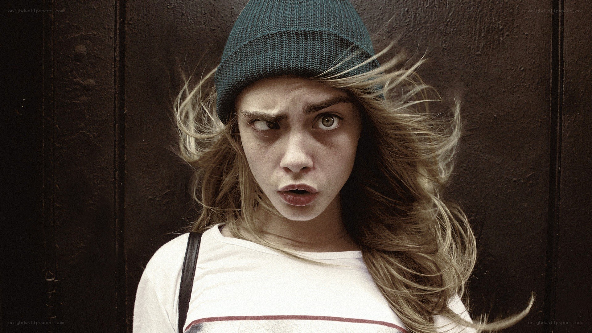 woman with distressed expression