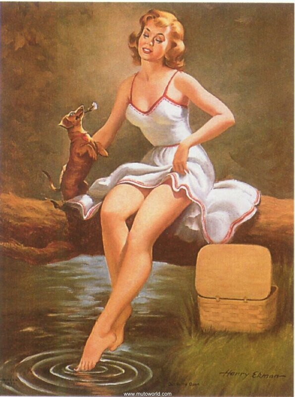 Woman with dog by water