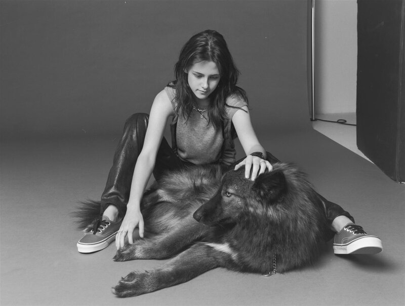 woman with dog on floor