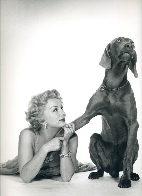 Woman with dog portrait