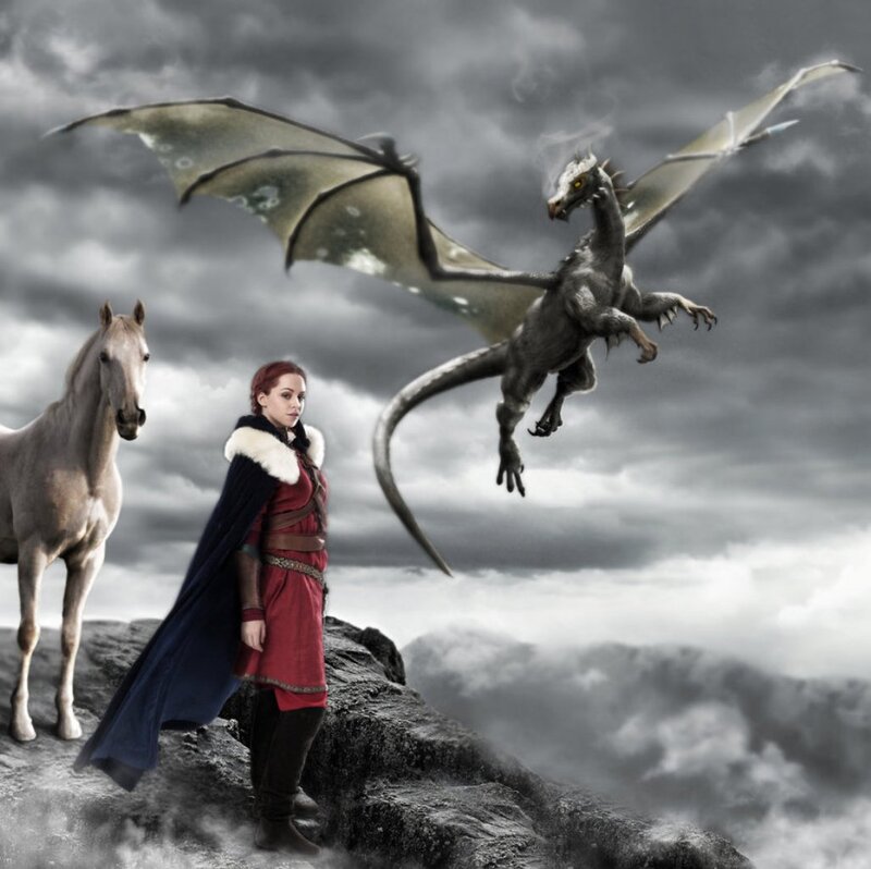 Woman with Dragon and Horse