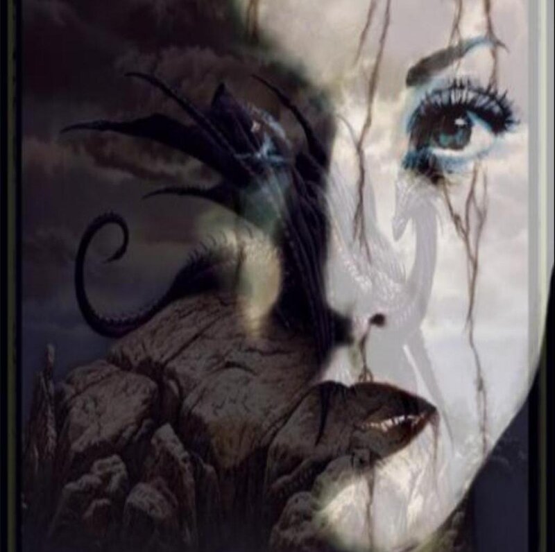 woman with dragon face