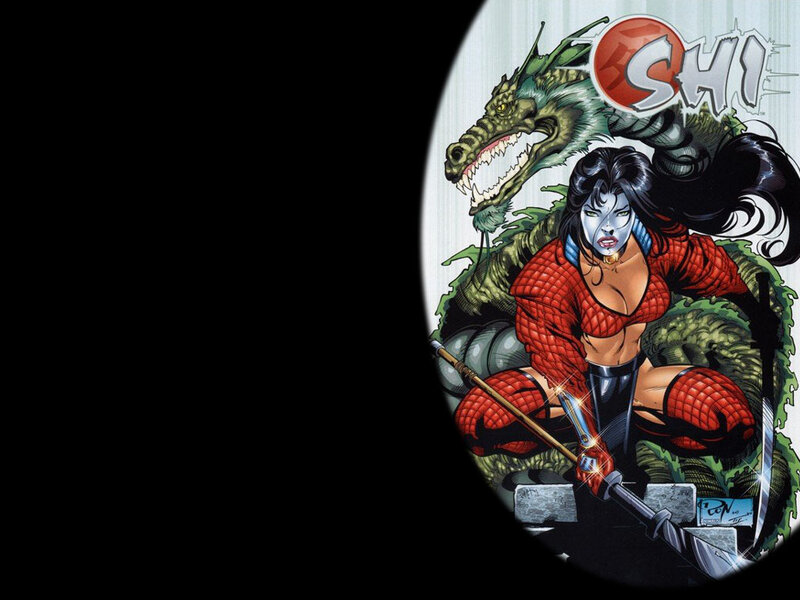 Woman with Dragon — Red
