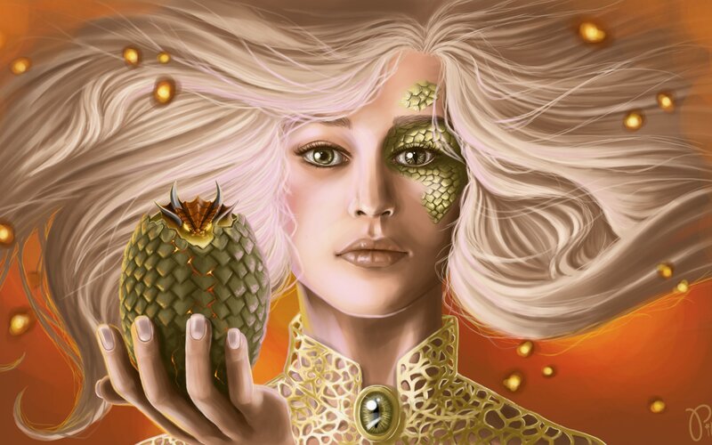 Woman with Dragon Scales