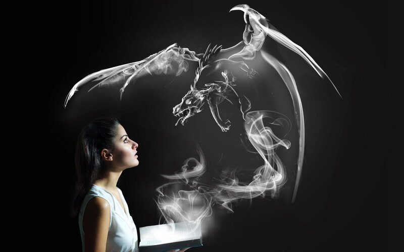 Woman with Dragon Smoke
