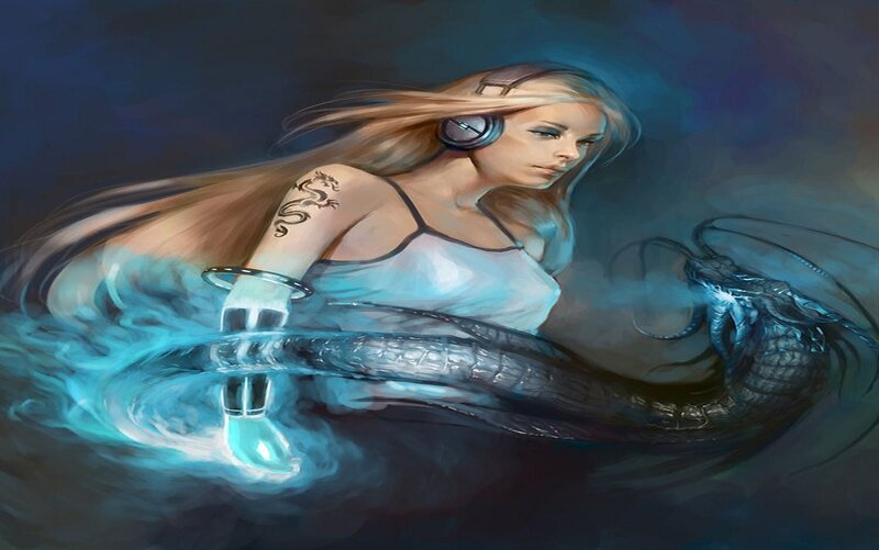 Woman with Dragon Tail
