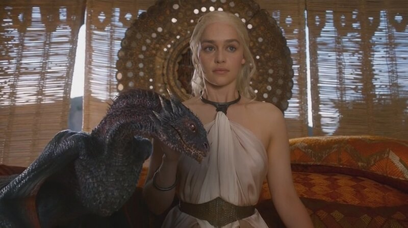 Woman with Dragon — White, Dramatic, Photograph