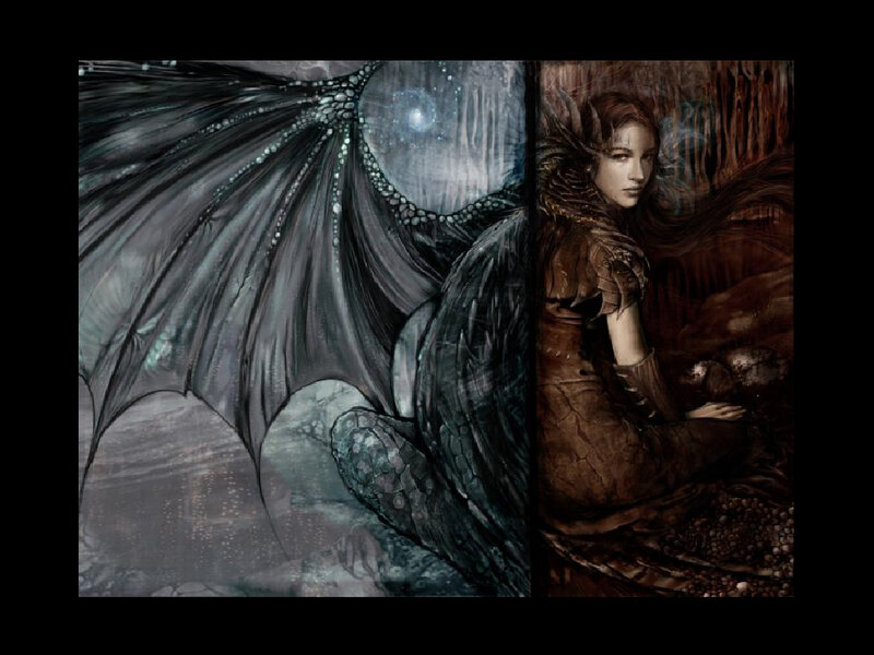 Woman with Dragon Wings — Brown