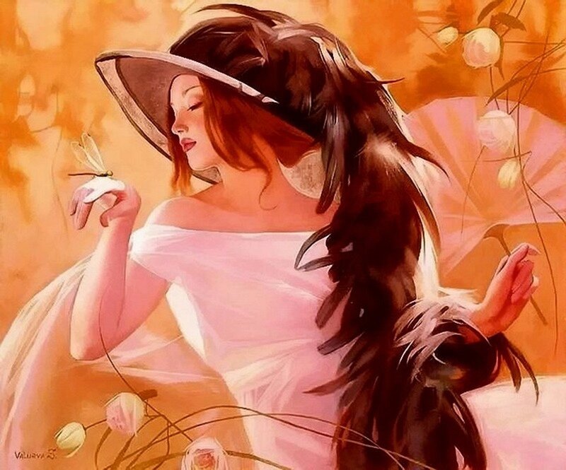 Woman with Dragonfly