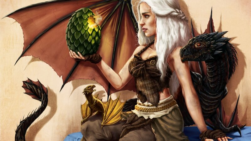 Woman with Dragons — Brown