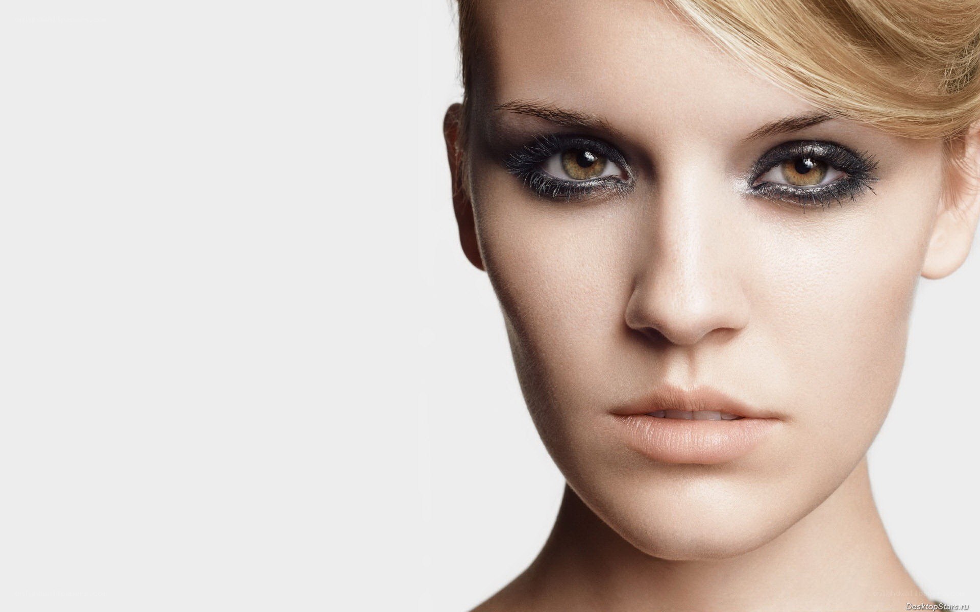 woman with dramatic eye makeup