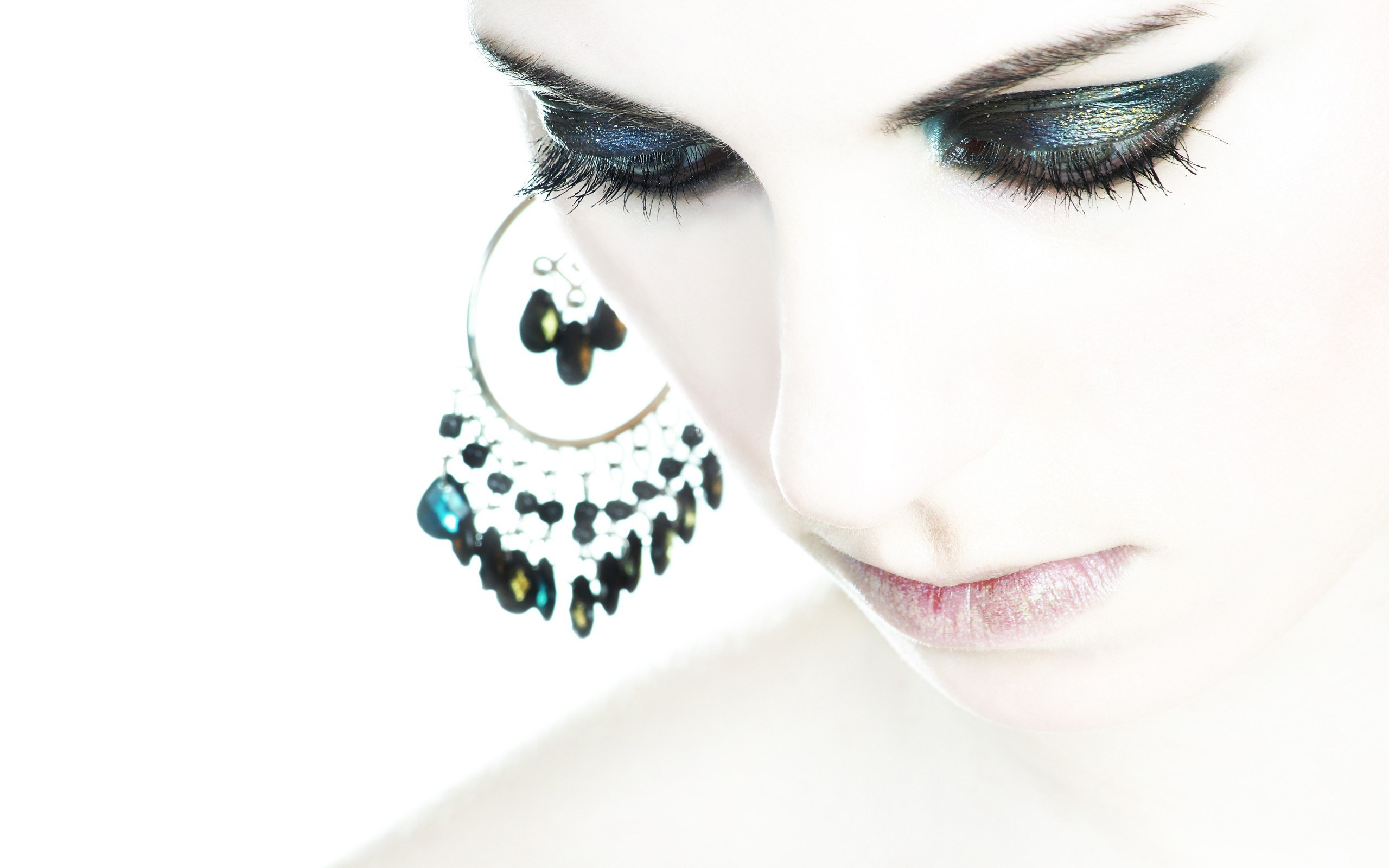 woman with dramatic eye makeup