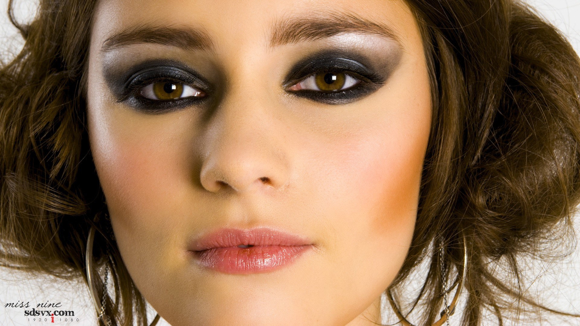 woman with dramatic eye makeup