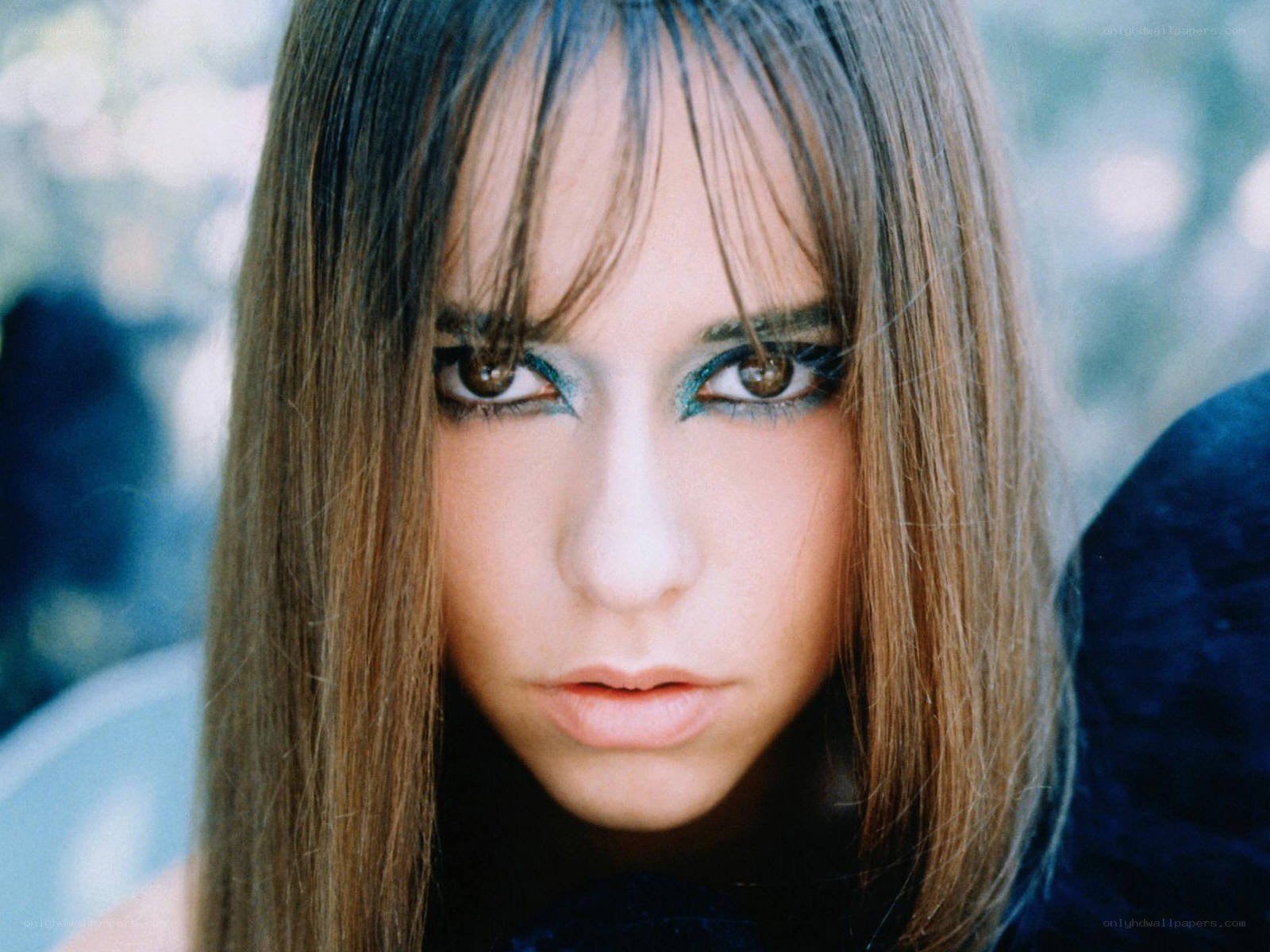 woman with dramatic eye makeup