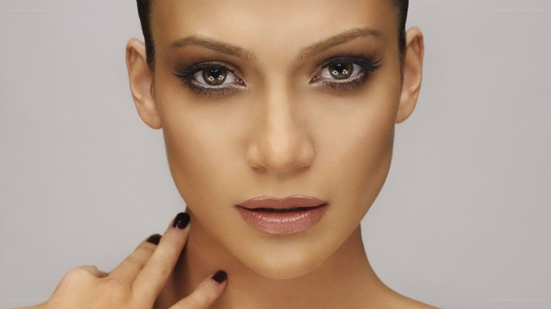 woman with dramatic eye makeup
