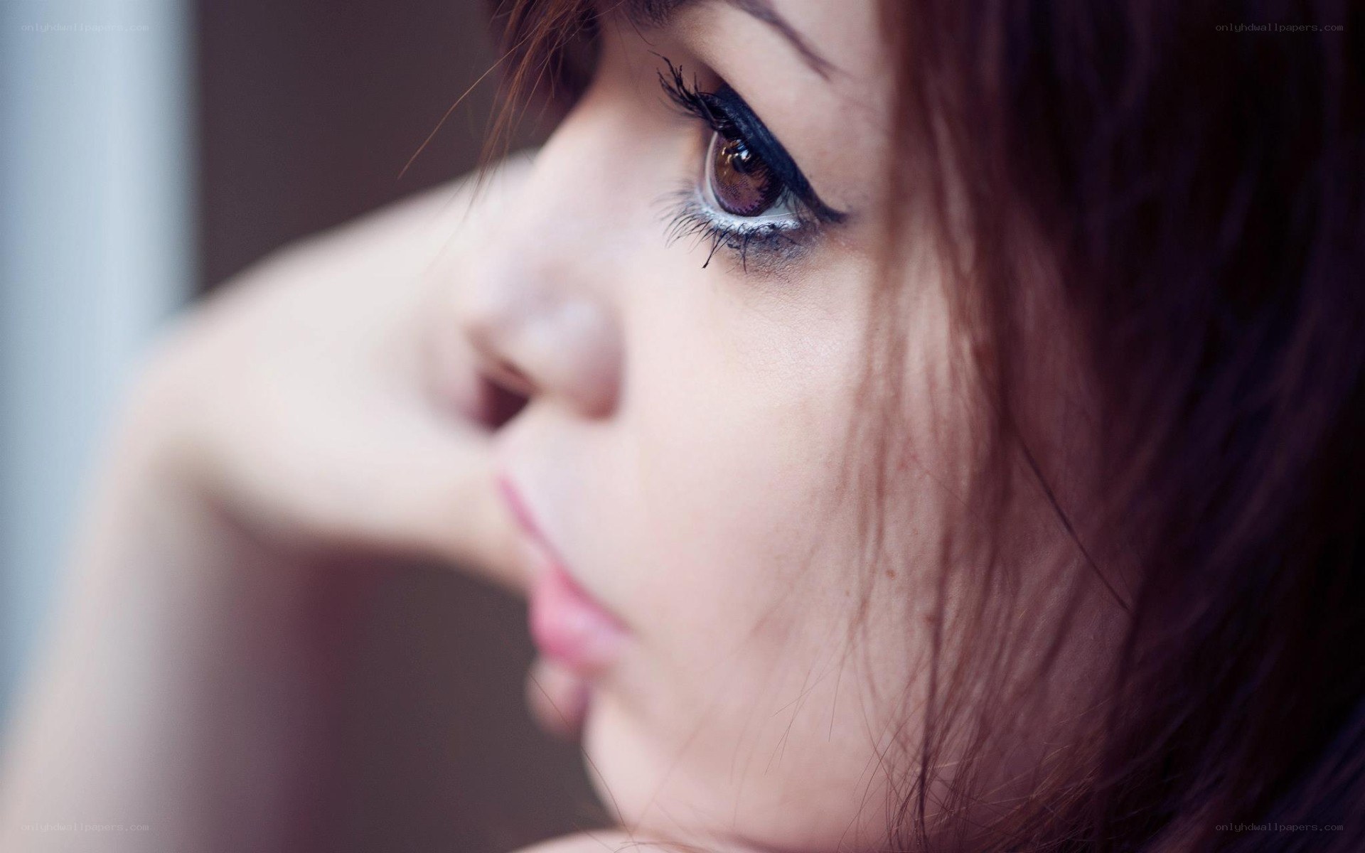 woman with dramatic eye makeup