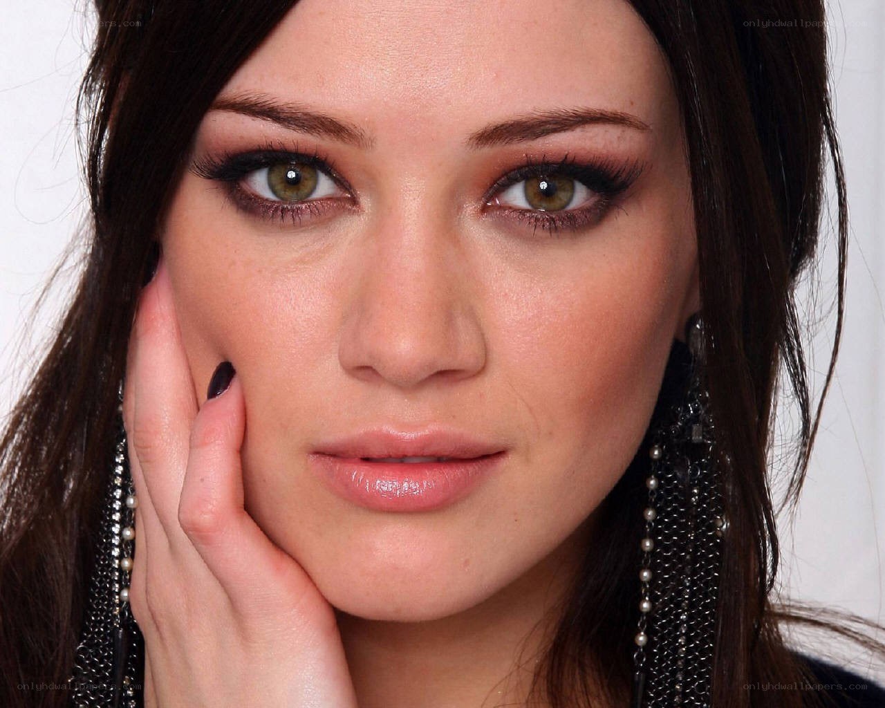 woman with dramatic eye makeup