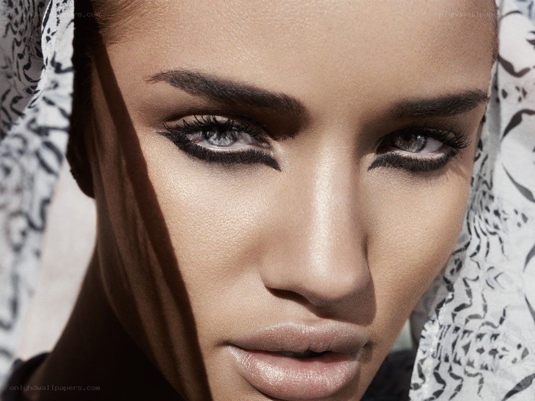 woman with dramatic eye makeup