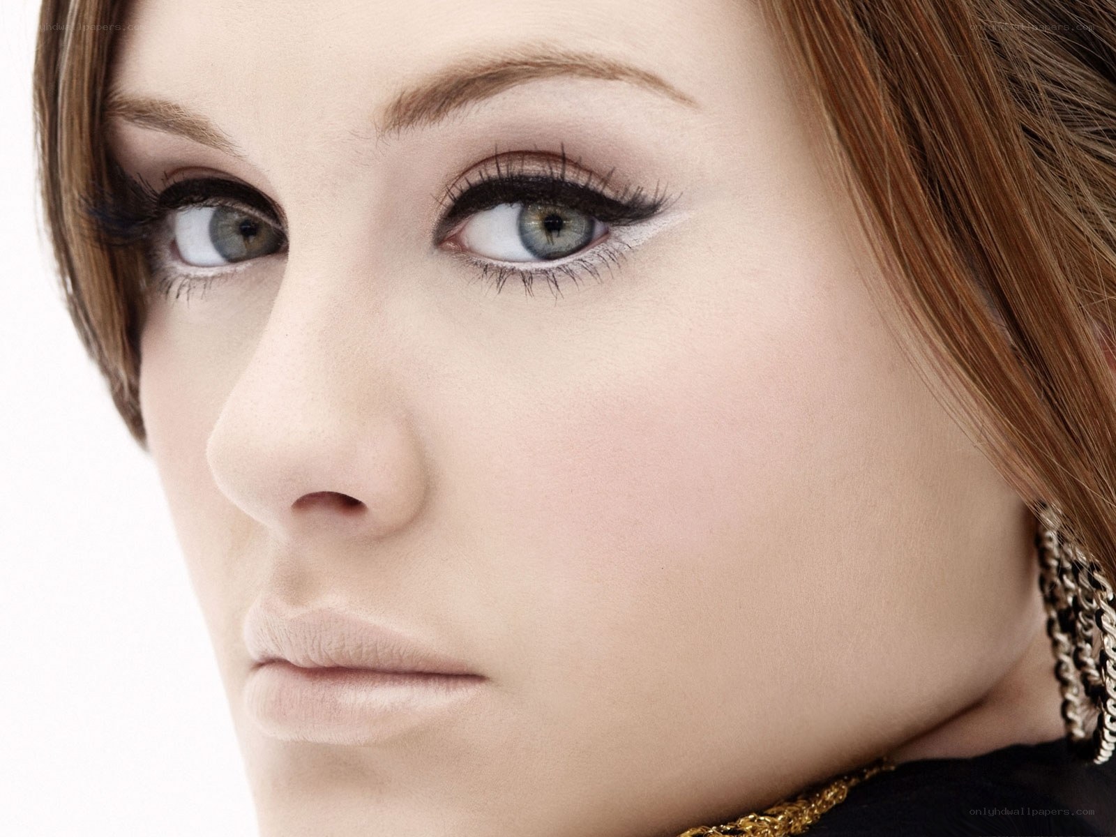woman with dramatic eye makeup