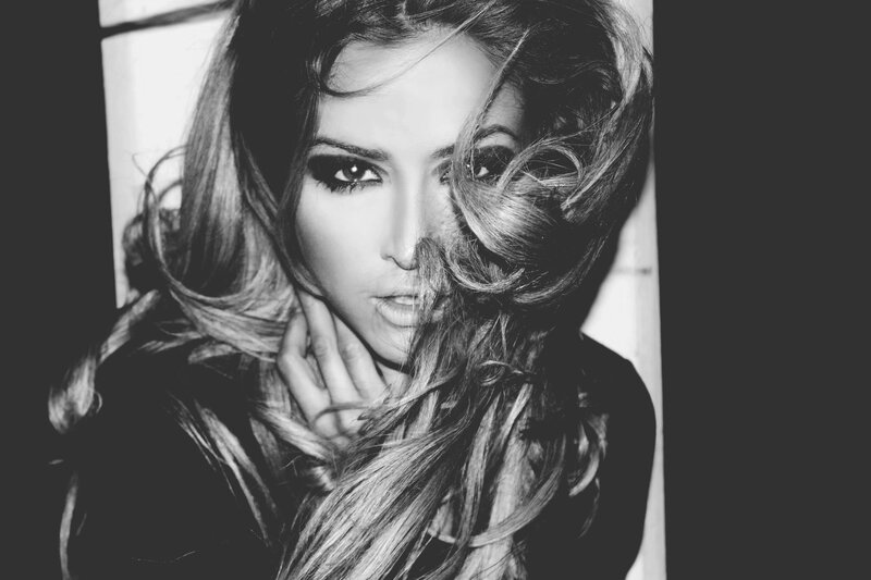 woman with dramatic hair and makeup