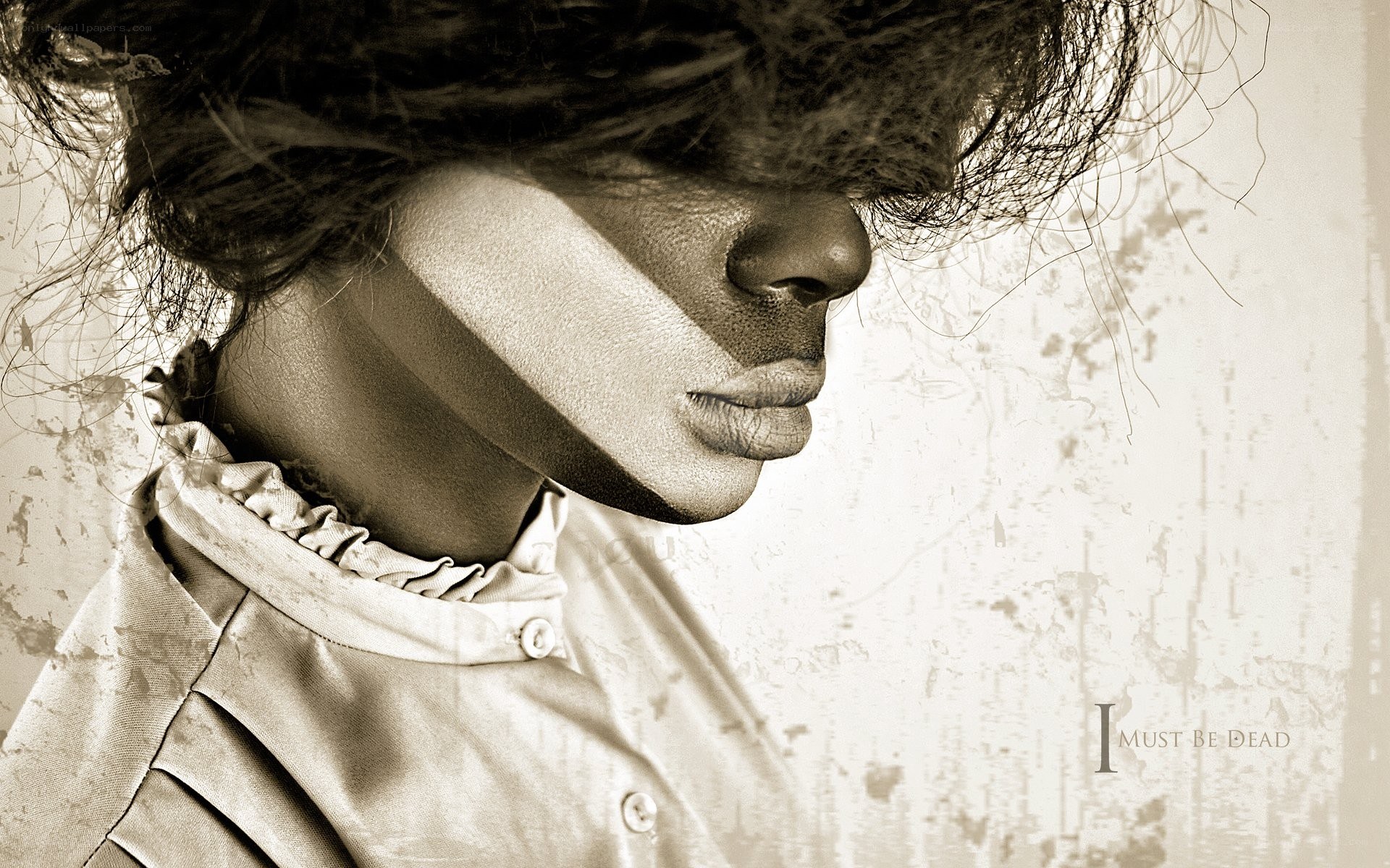 woman with dramatic lighting