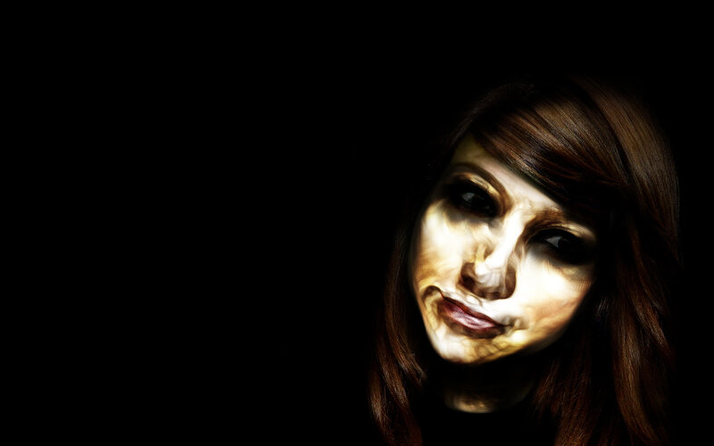 woman with dramatic lighting