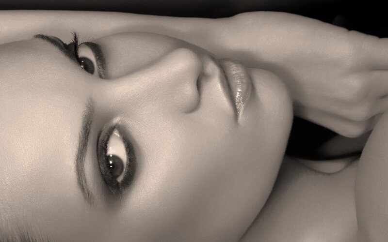 woman with dramatic makeup