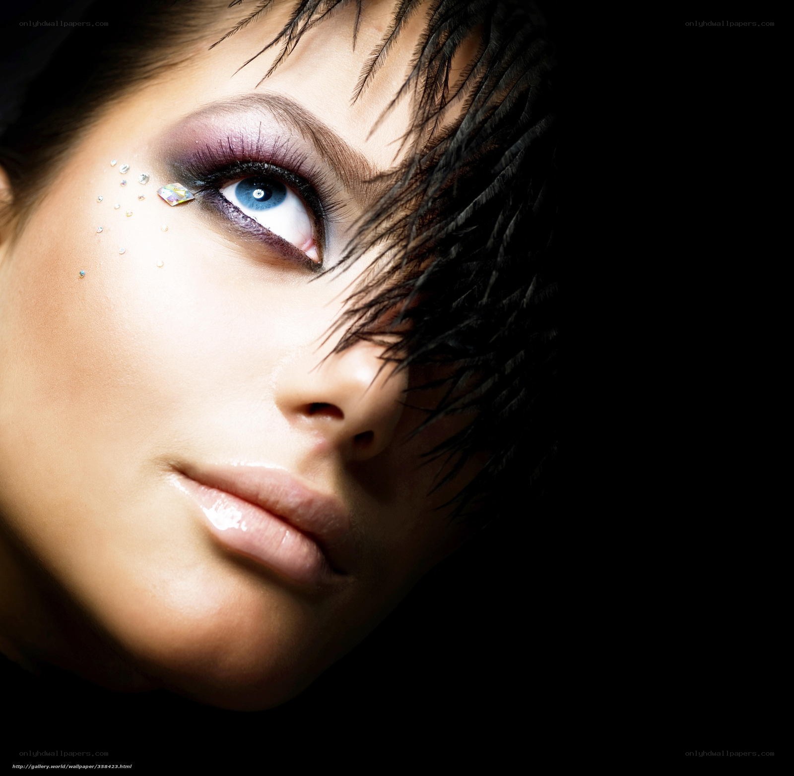 woman with dramatic makeup