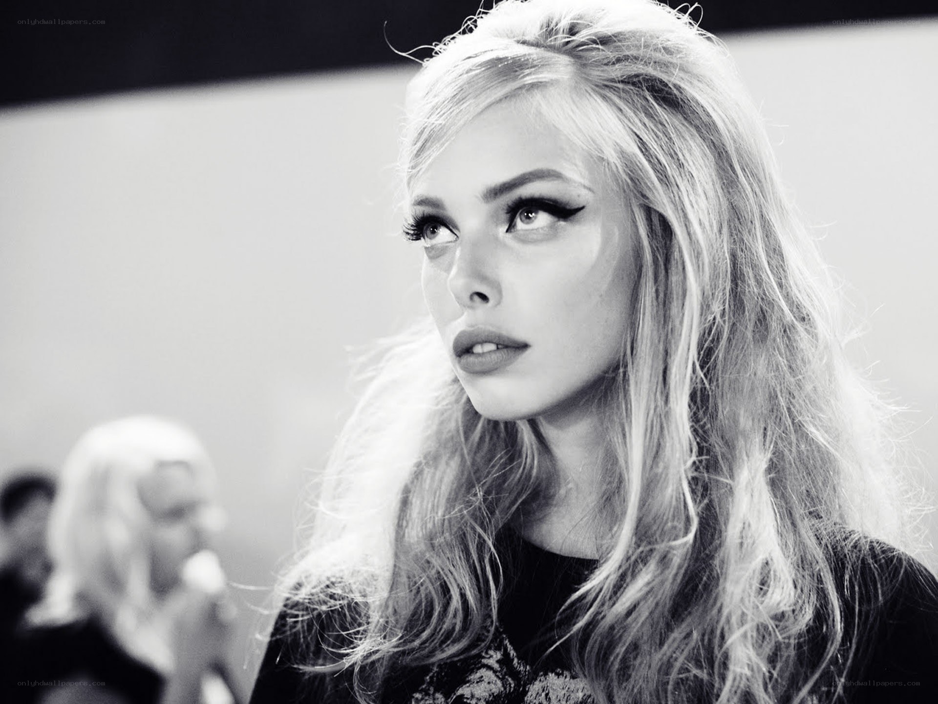 woman with dramatic makeup