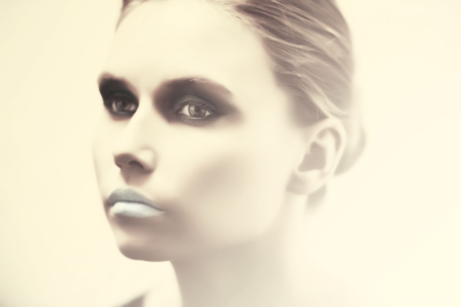 woman with dramatic makeup