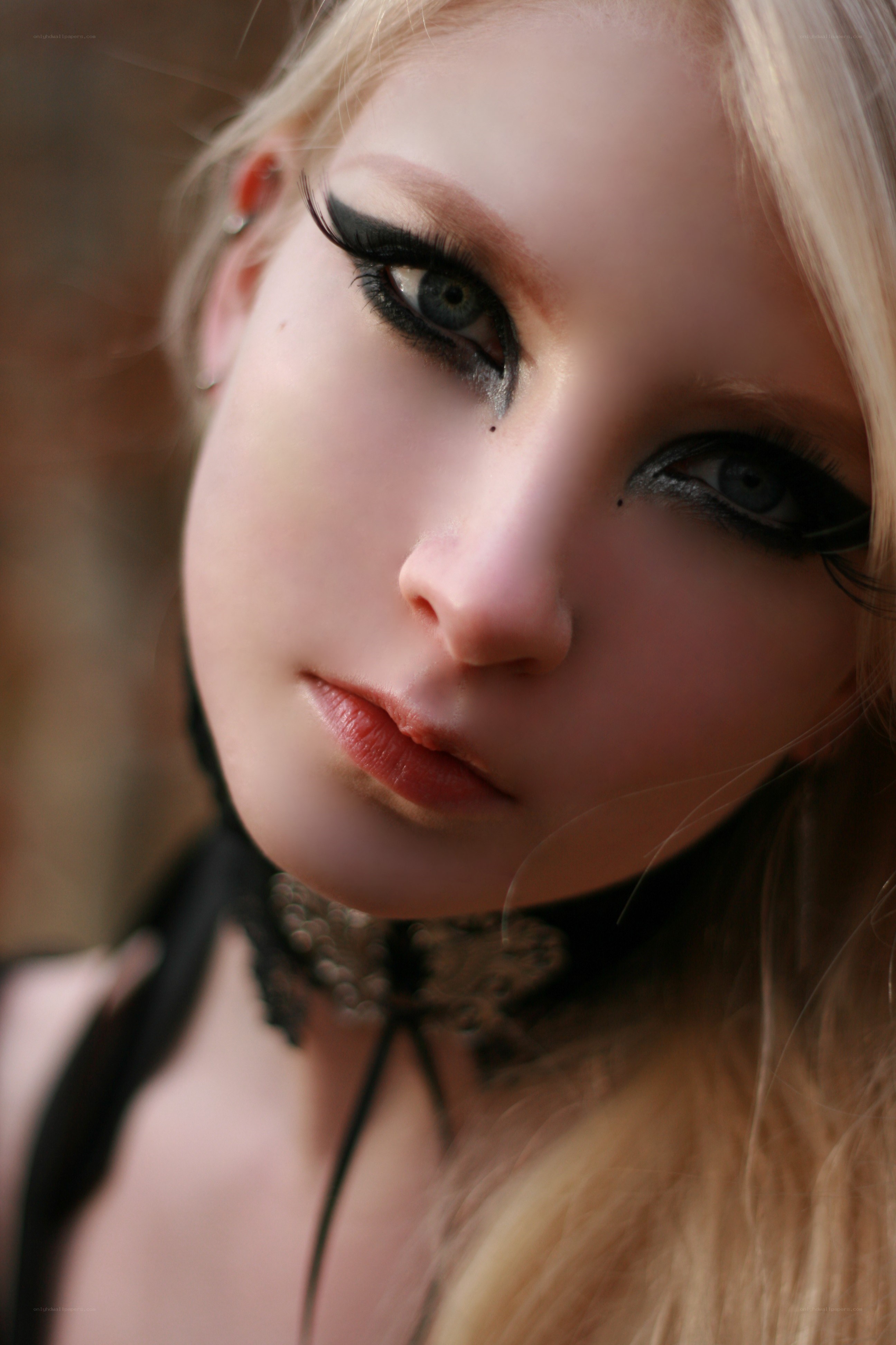 woman with dramatic makeup