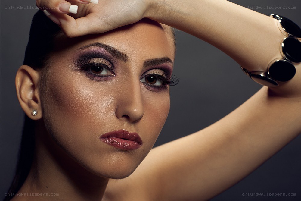 woman with dramatic makeup