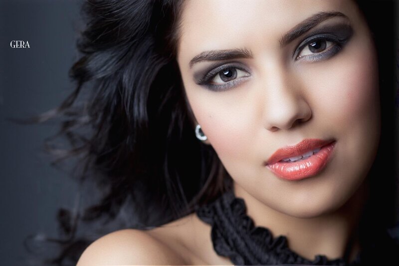 woman with dramatic makeup