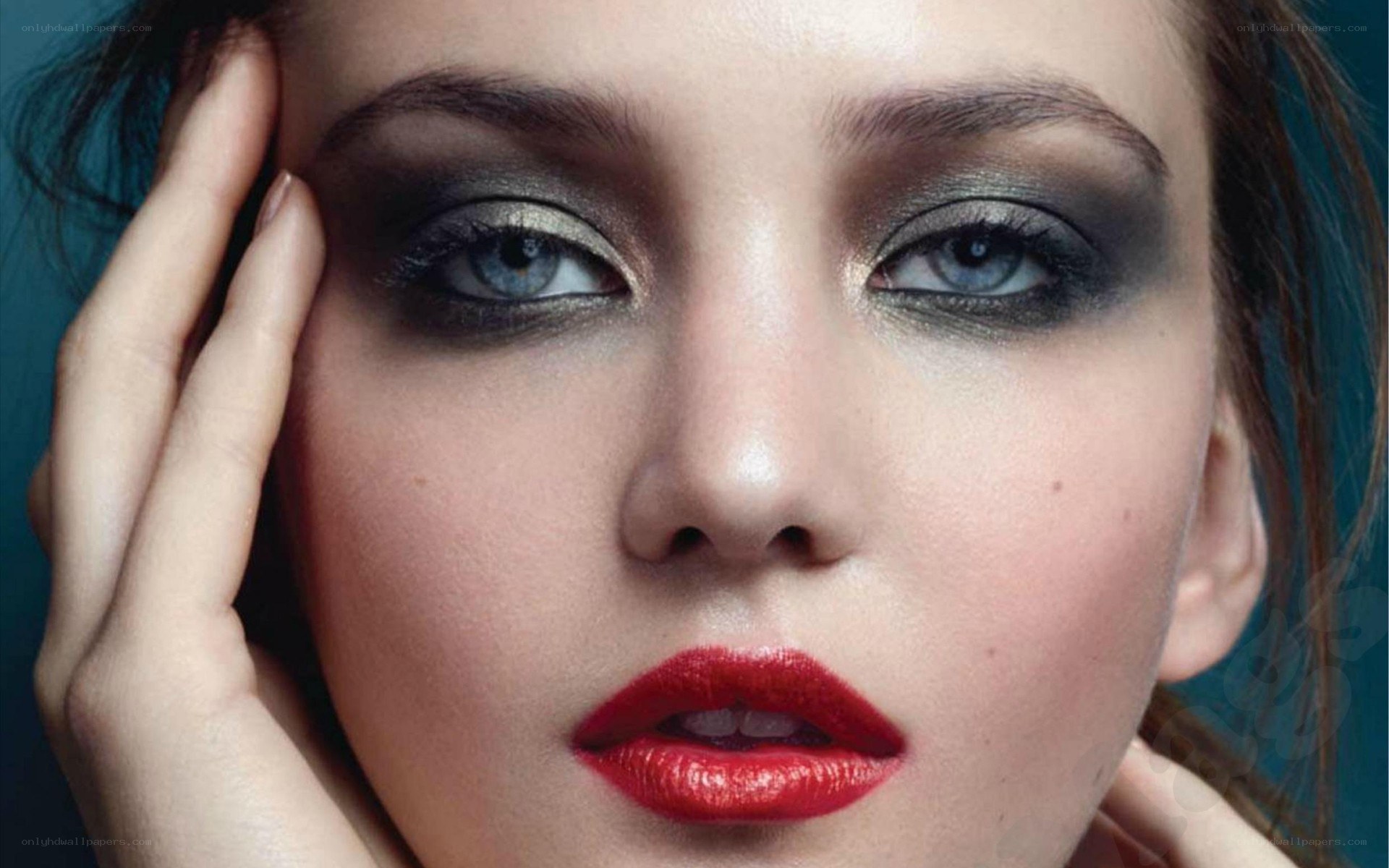 woman with dramatic makeup
