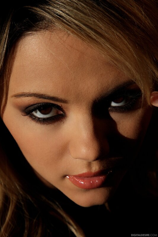 woman with dramatic makeup