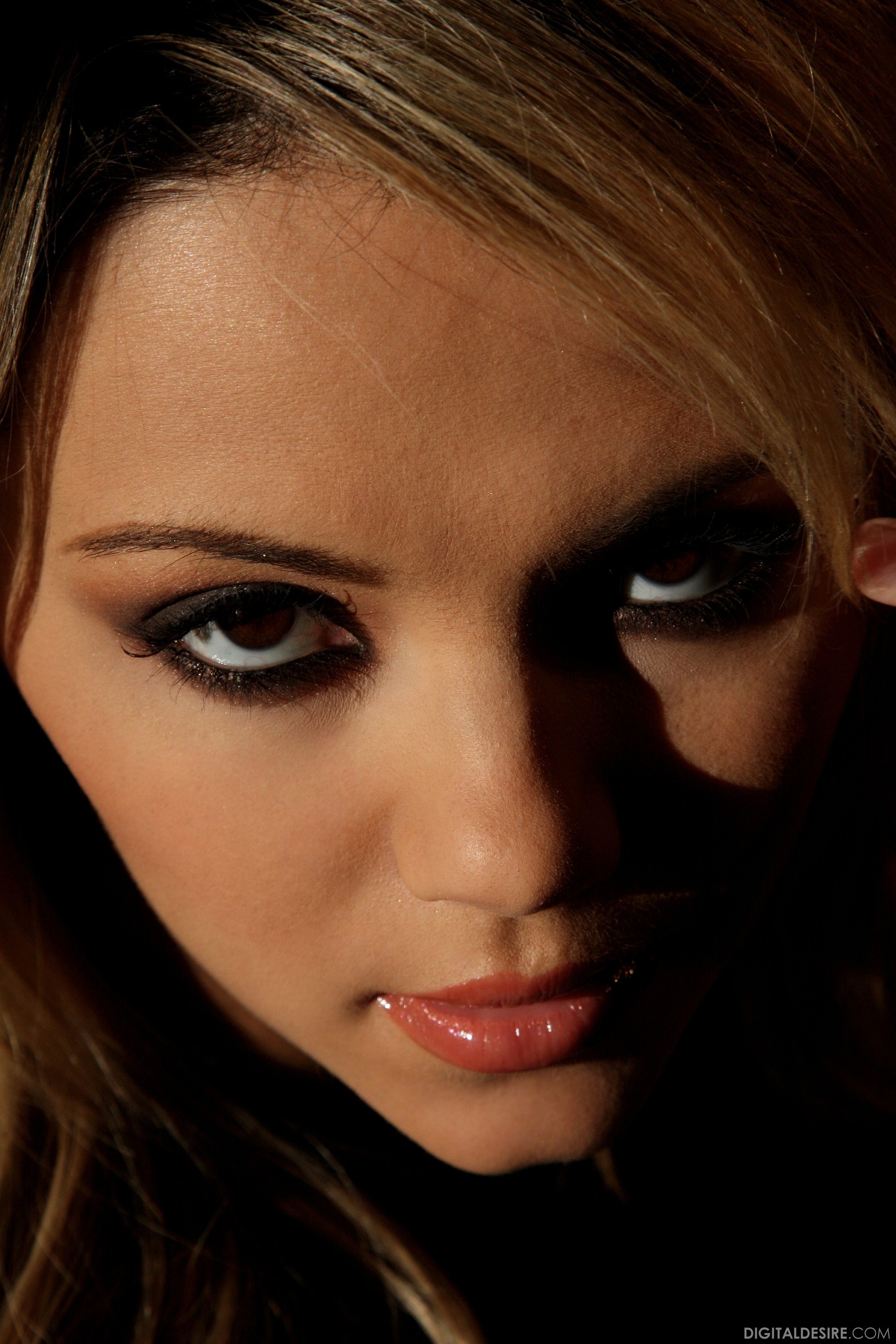 woman with dramatic makeup