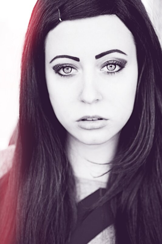 woman with dramatic makeup