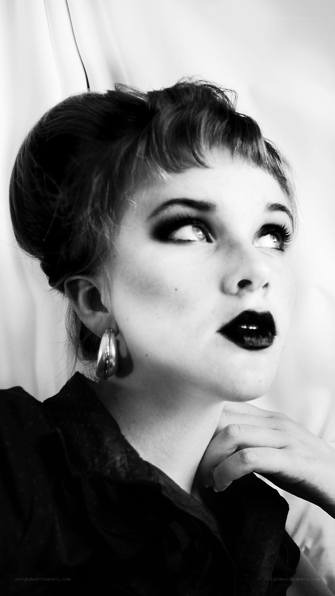 woman with dramatic makeup