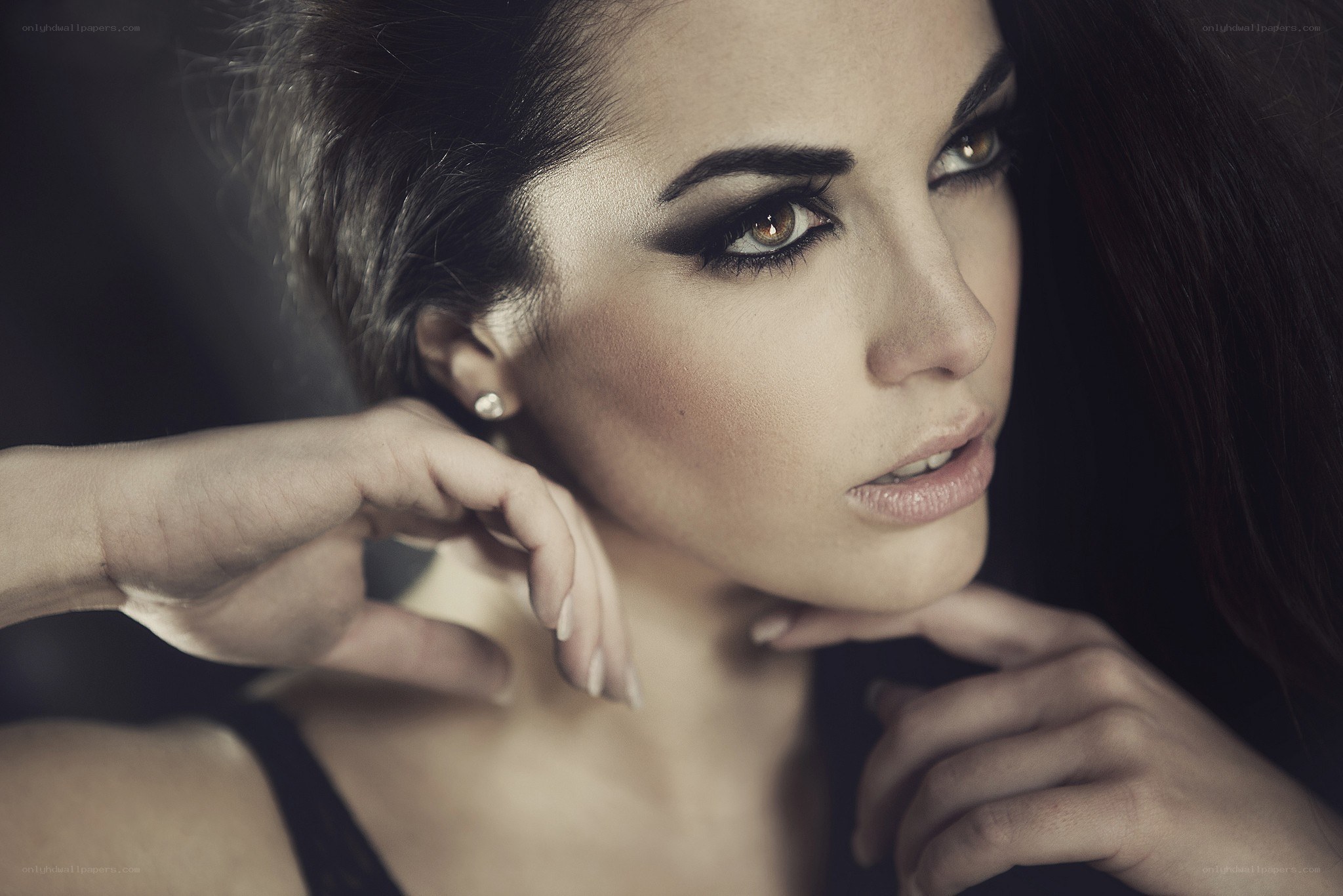 woman with dramatic makeup