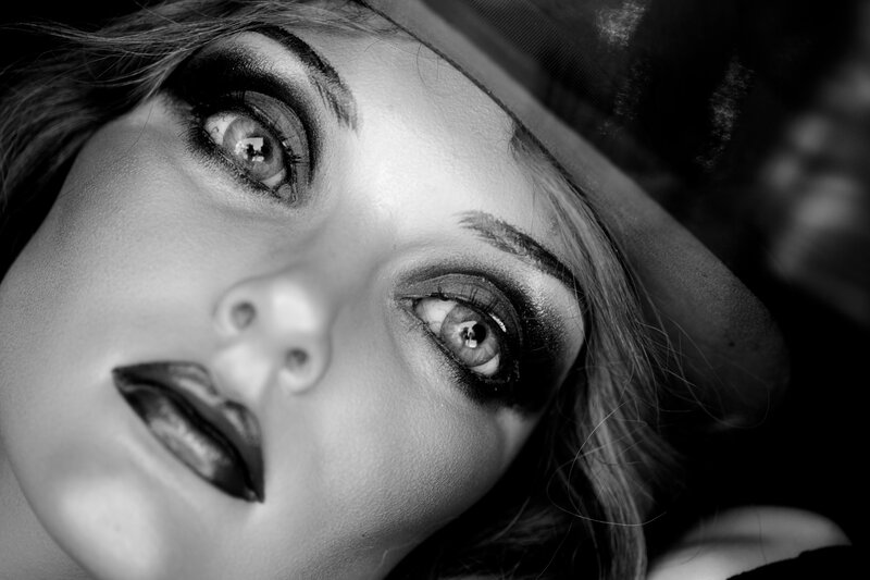 woman with dramatic makeup